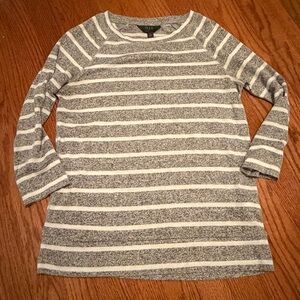 Mix by 41 Hawthorn Gray and White stripe Top